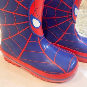 Little boys spider man rain boots